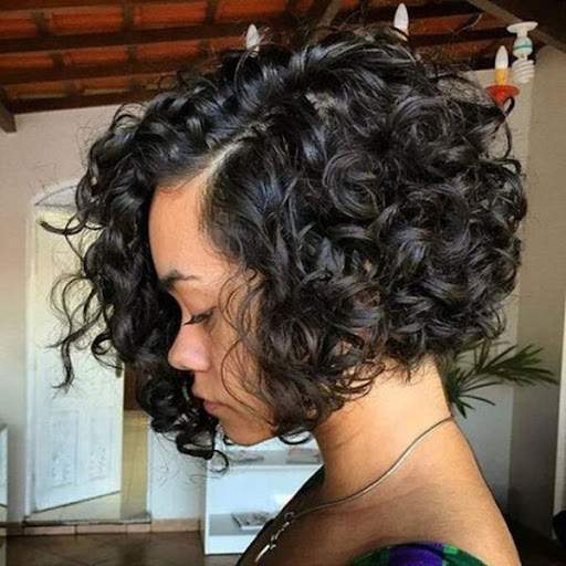 Side-parted bob with a ton of texture
