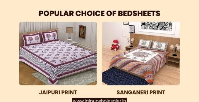 Jaipuri & Sanganeri print bedsheets in India